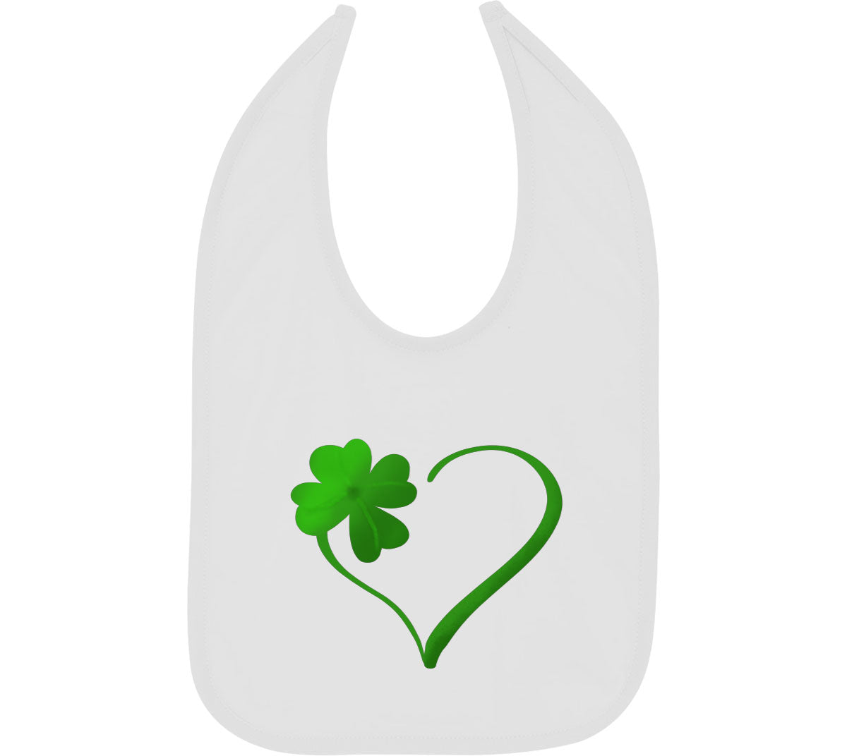 Shamrock Heart St. Patrick's Day Baby Bib