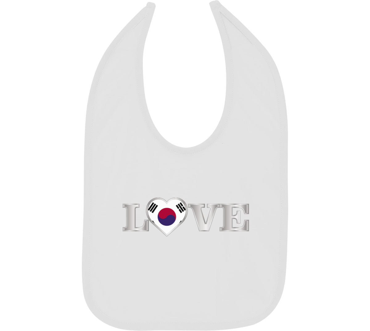 South Korea Love Baby Bib