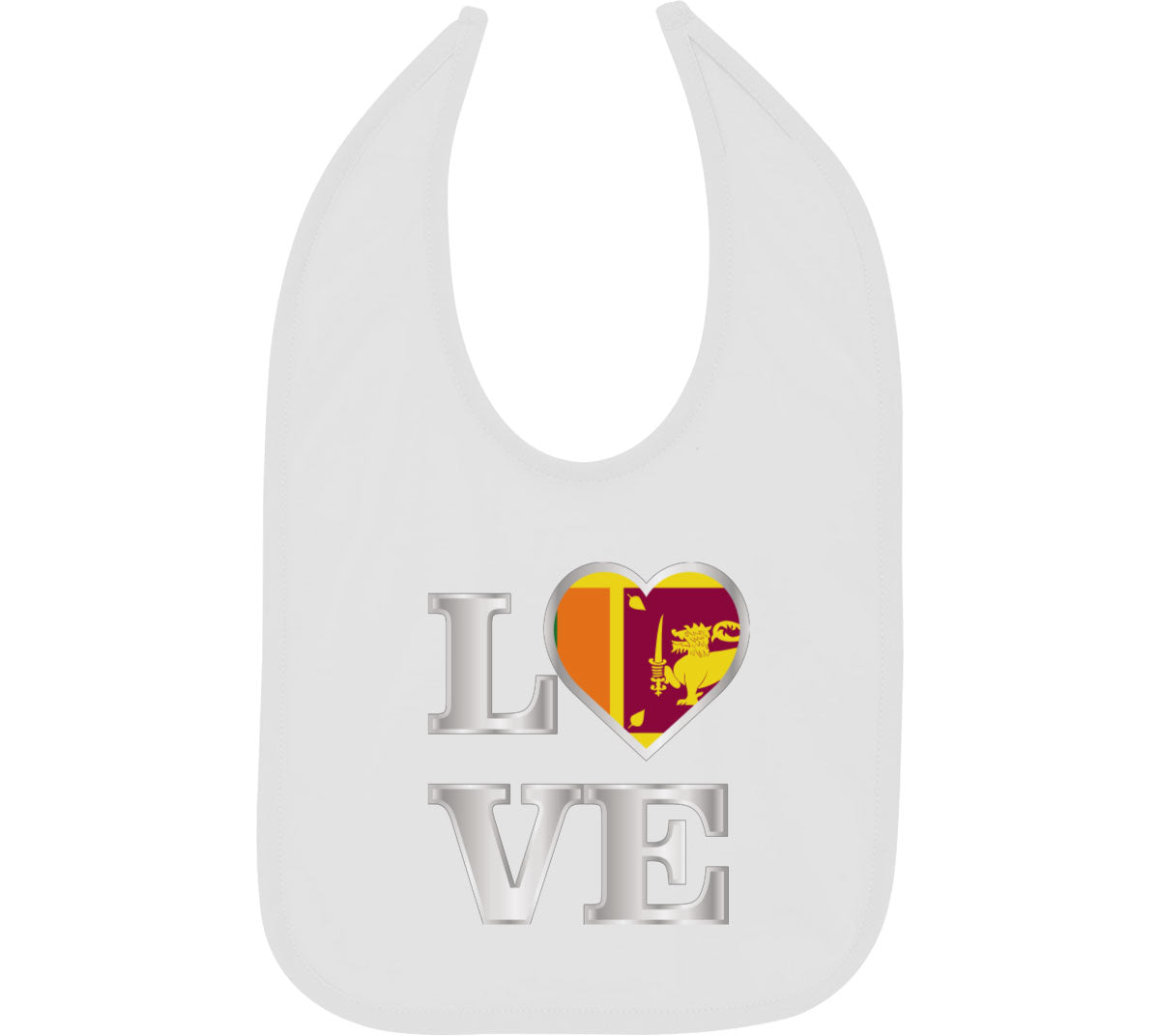 Sri Lanka Love Baby Bib