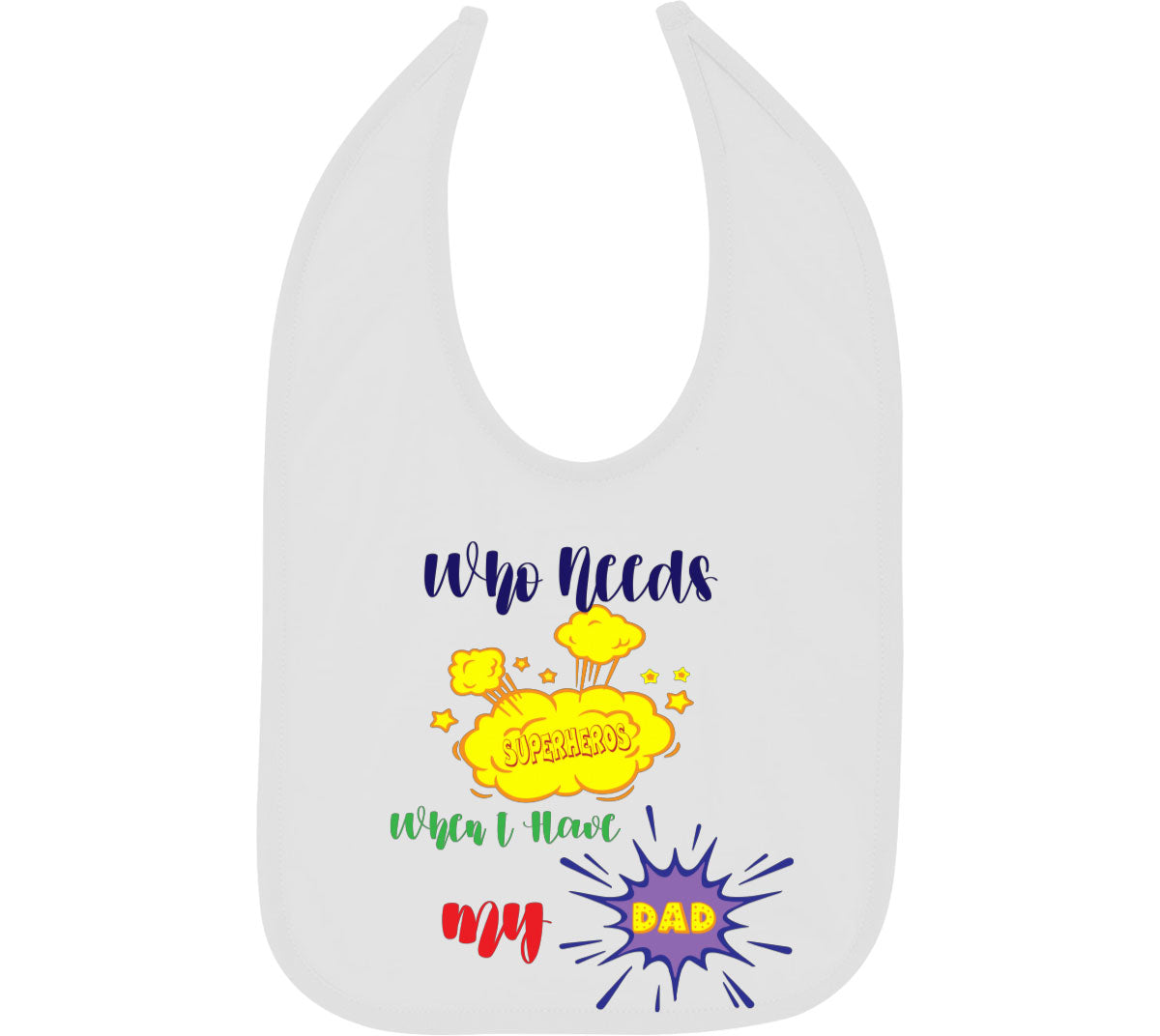 Superhero Dad Father's Day Baby Bib