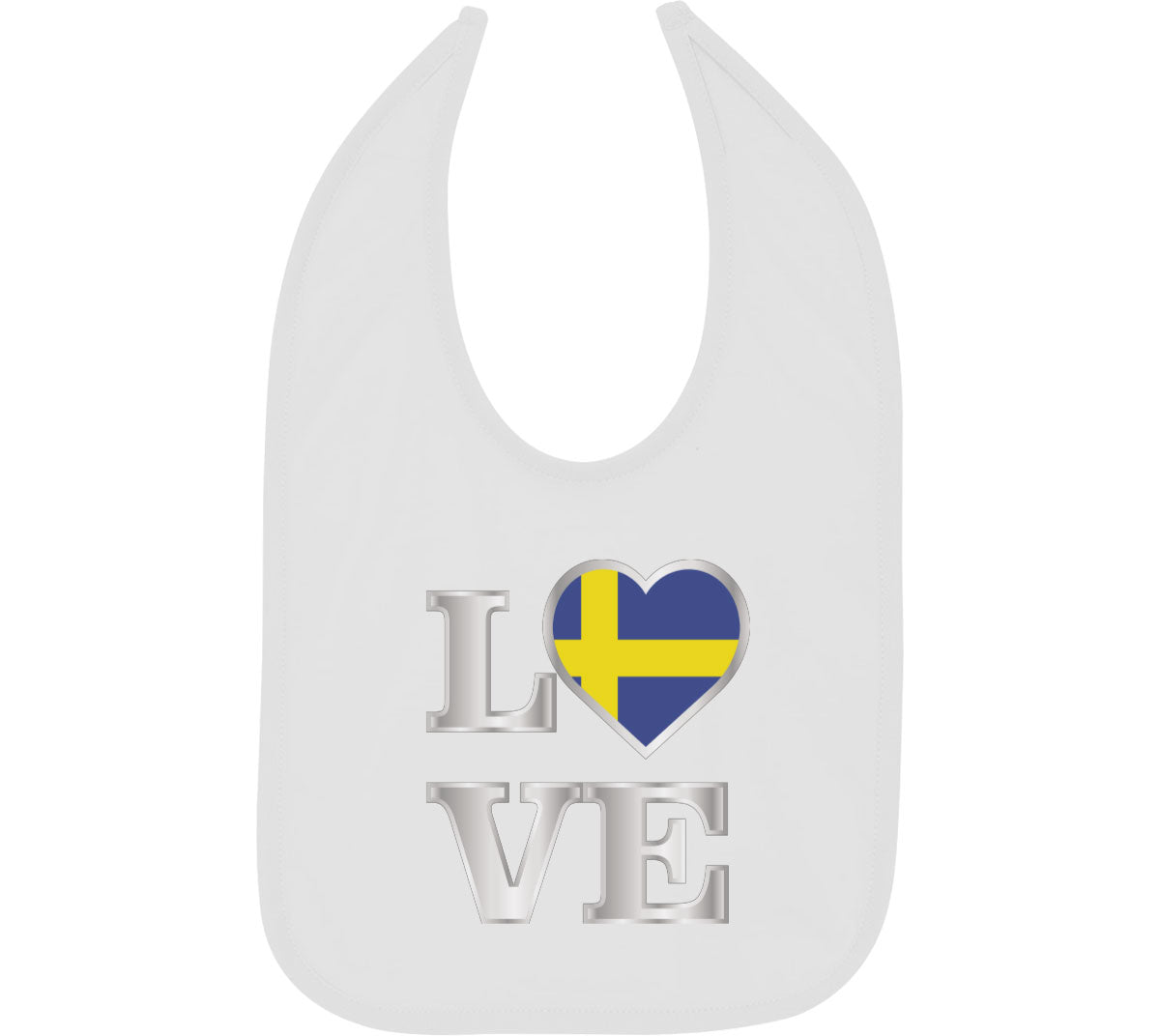 Sweden Love Baby Bib