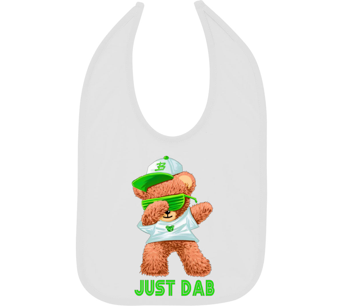 Dabbing Teddy Bear Just Dab Baby Bib