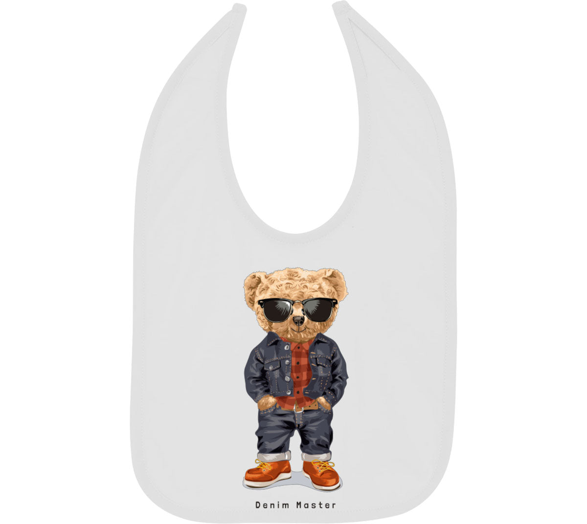 Teddy Bear Denim Master Baby Bib