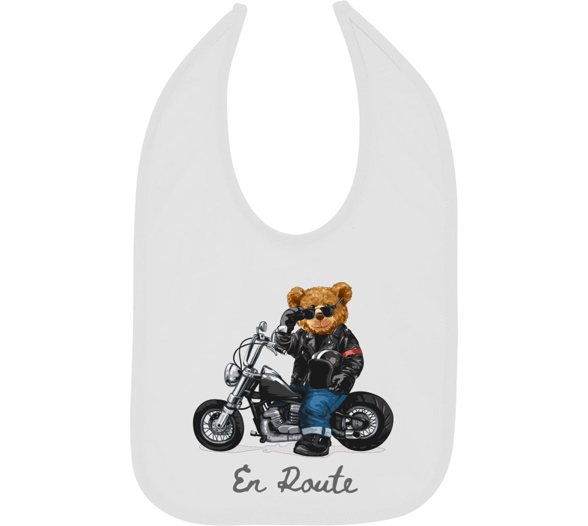 Teddy Bear Biker Baby Bib