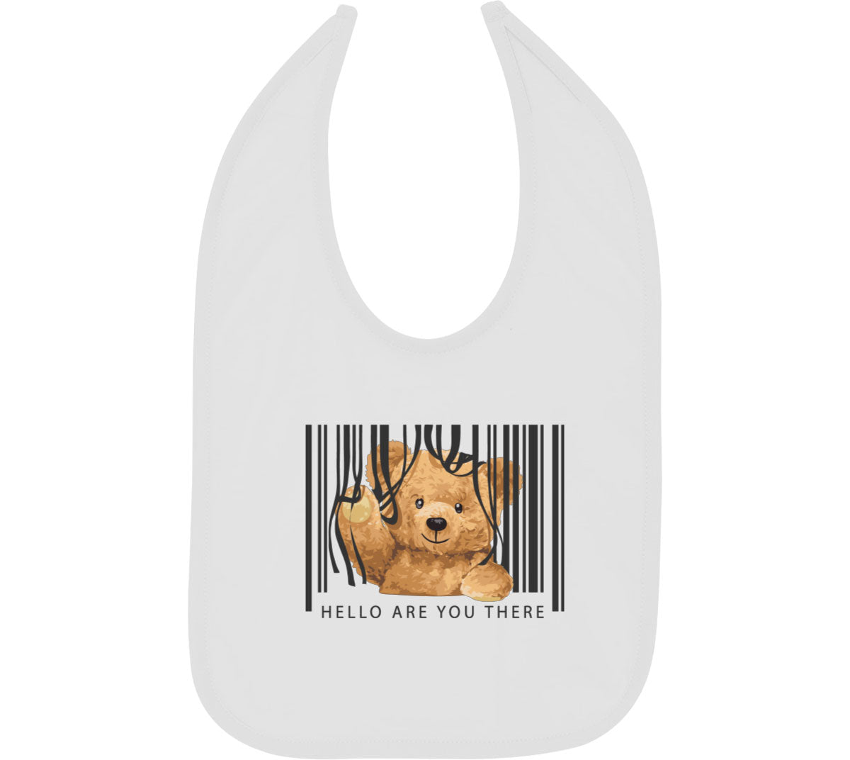 Teddy Bear Hello Baby Bib