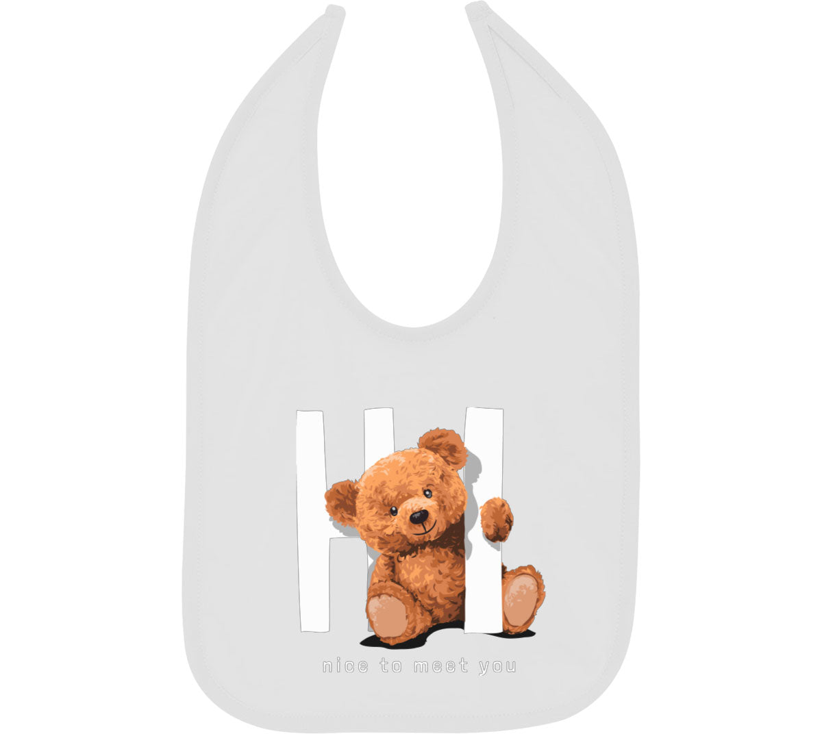 Teddy Bear Hi Baby Bib