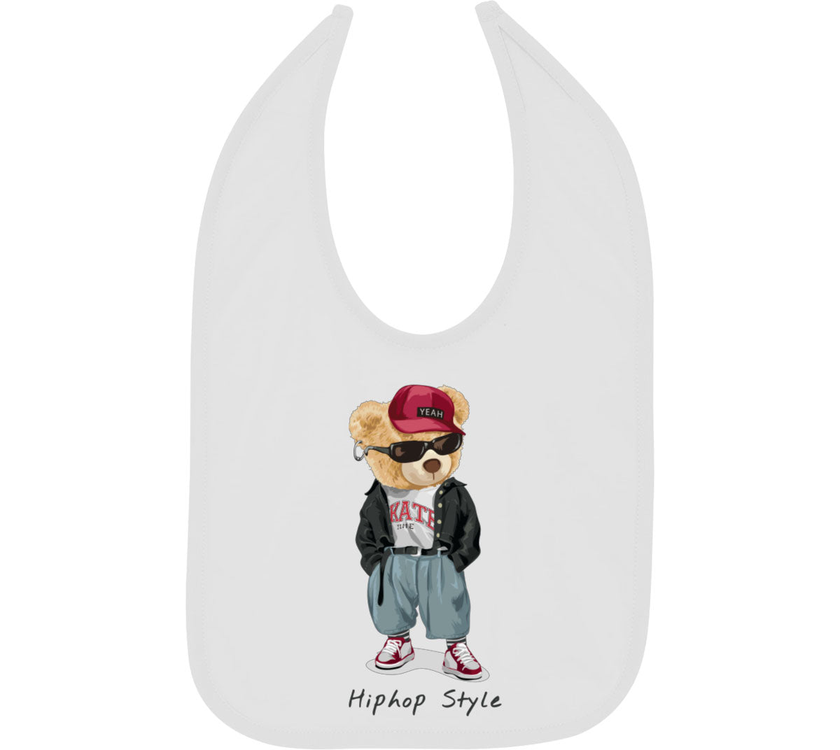 Teddy Bear Hiphop Style Baby Bib