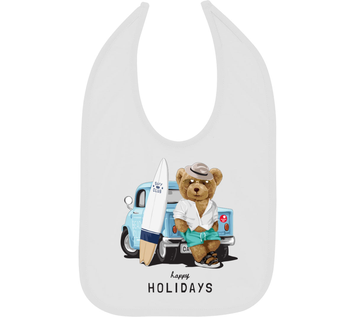 Teddy Bear Holiday Baby Bib