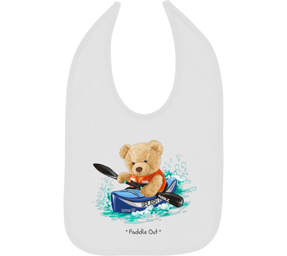 Teddy Bear Kayak Baby Bib