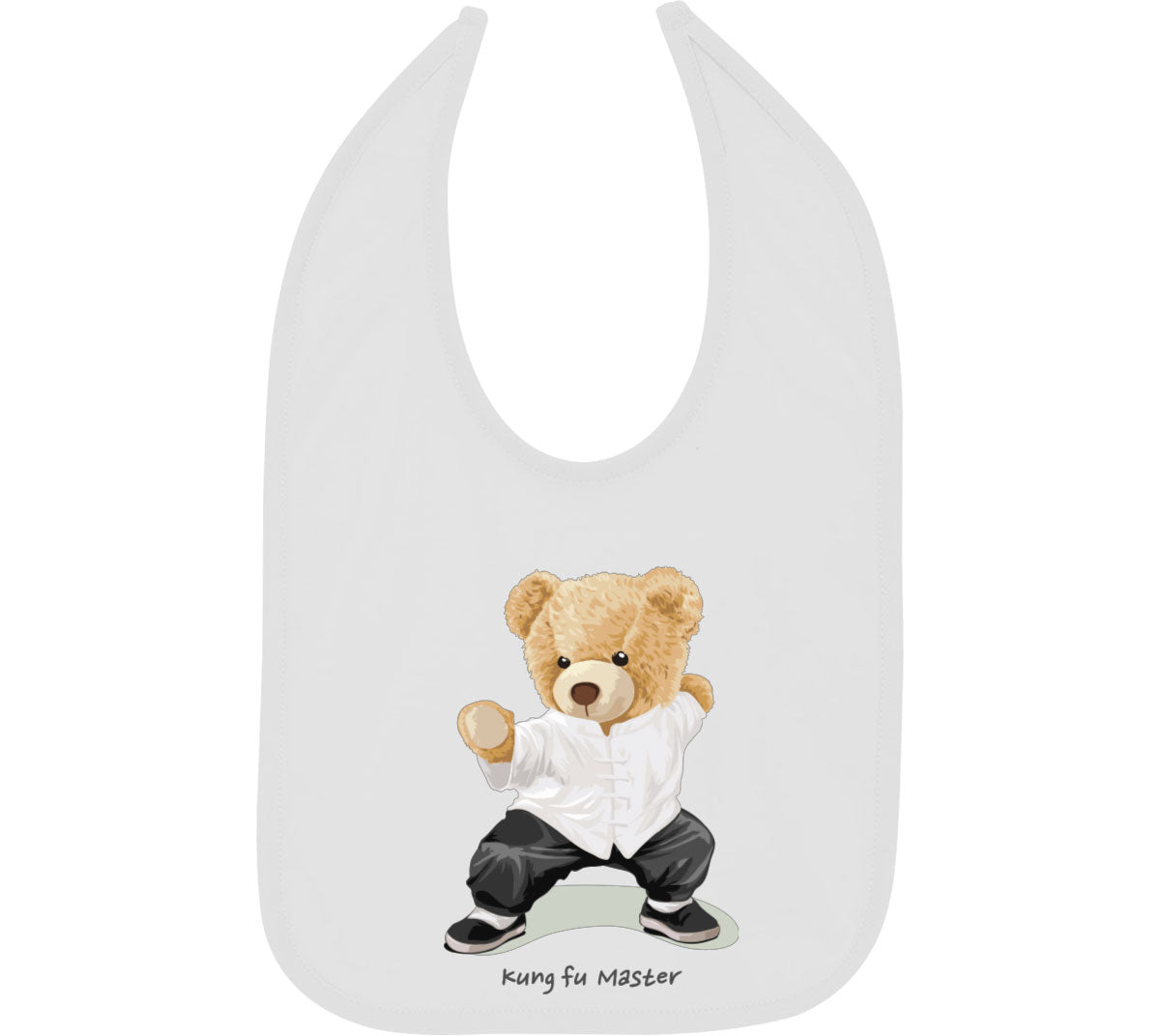 Teddy Bear Kung Fu Baby Bib