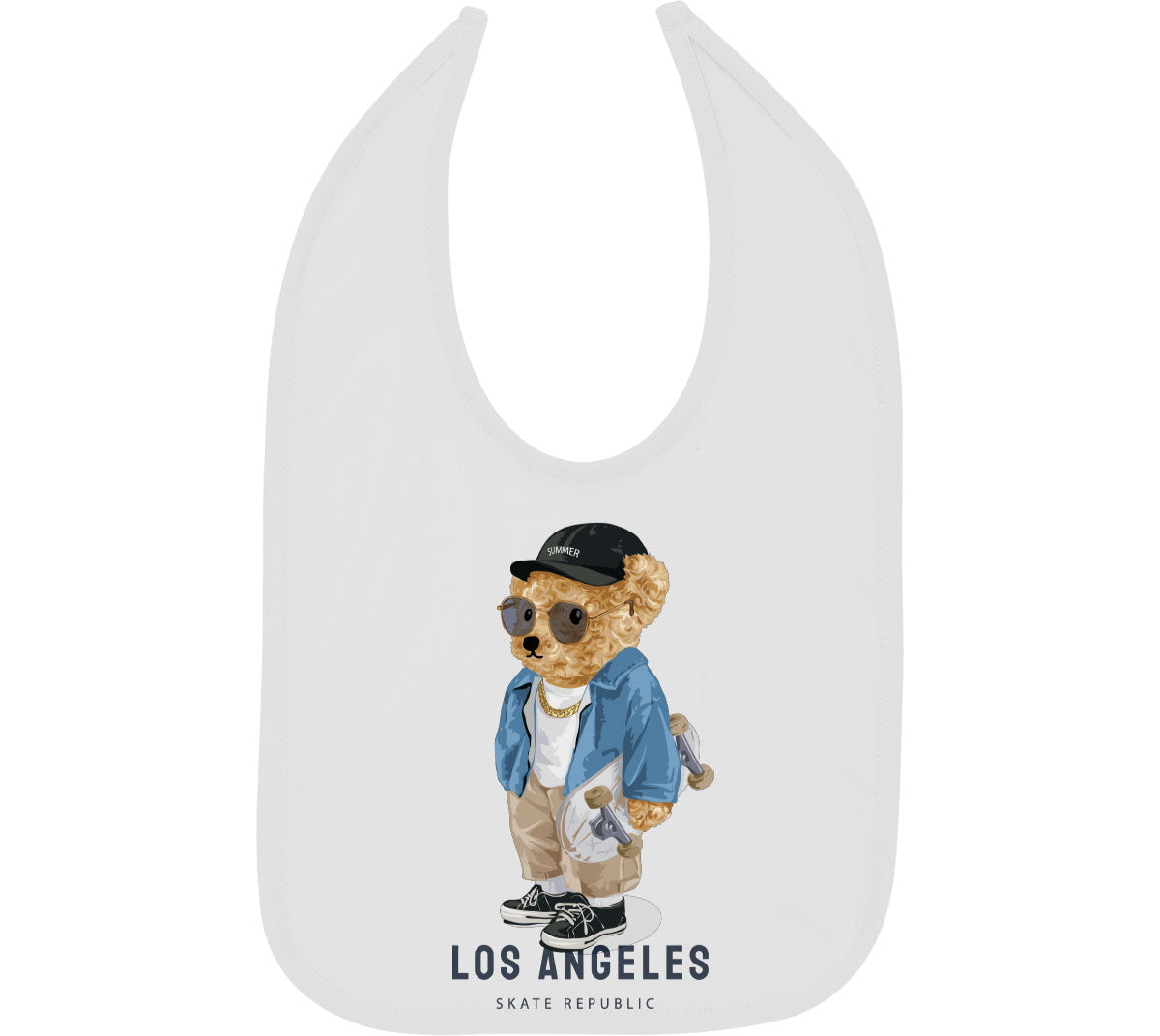 Teddy Bear Los Angeles Baby Bib