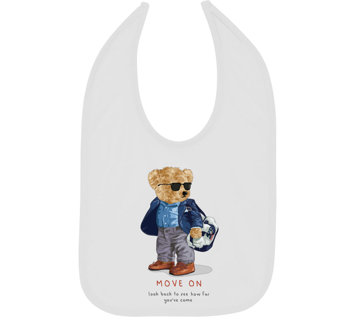 Teddy Bear Move On Baby Bib