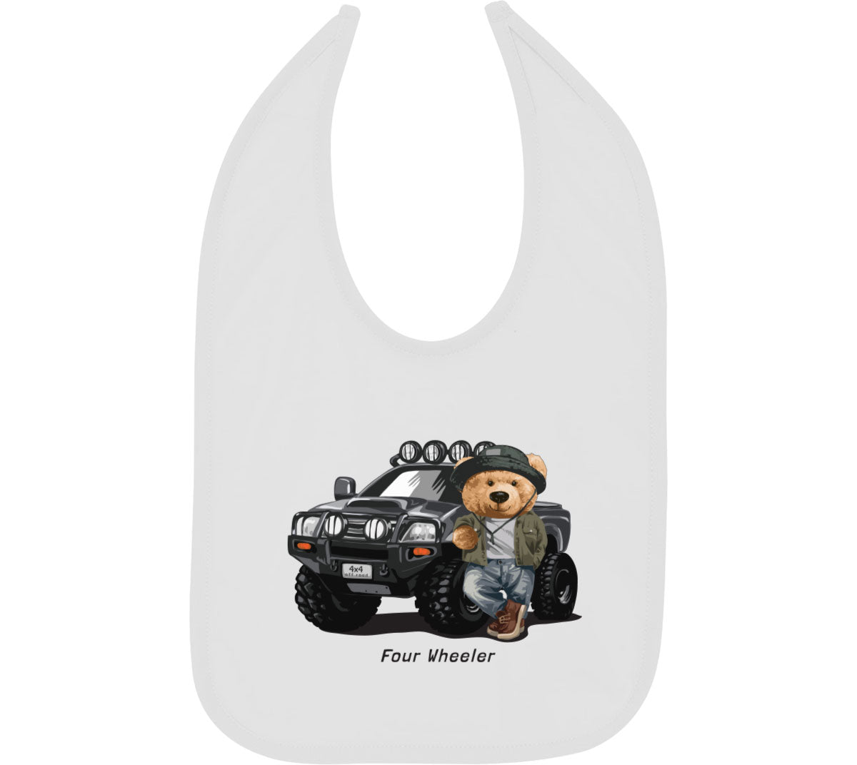 Teddy Bear Off Road Baby Bib