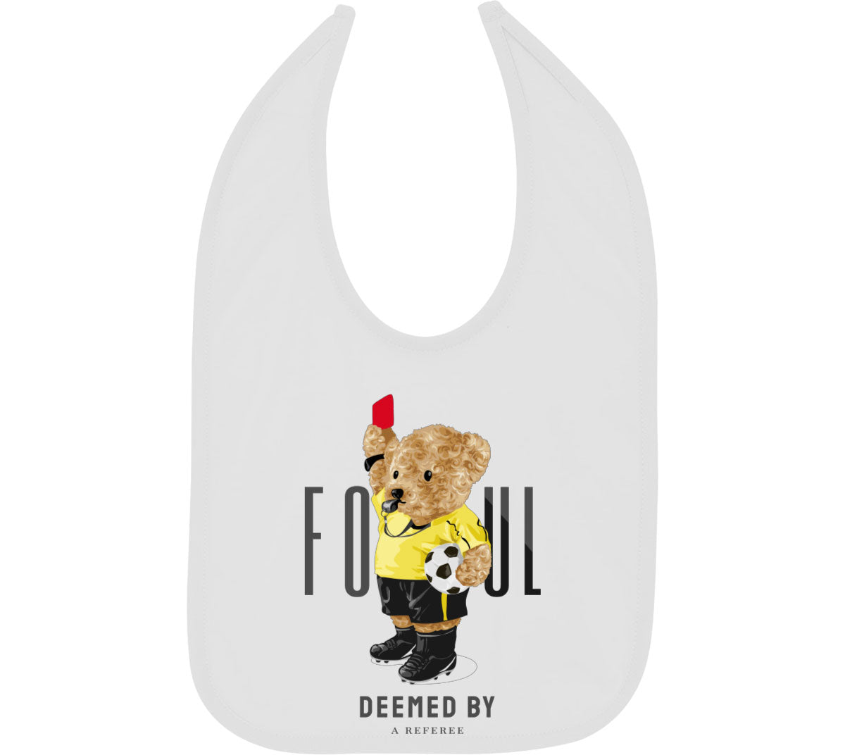 Teddy Bear Referee Baby Bib