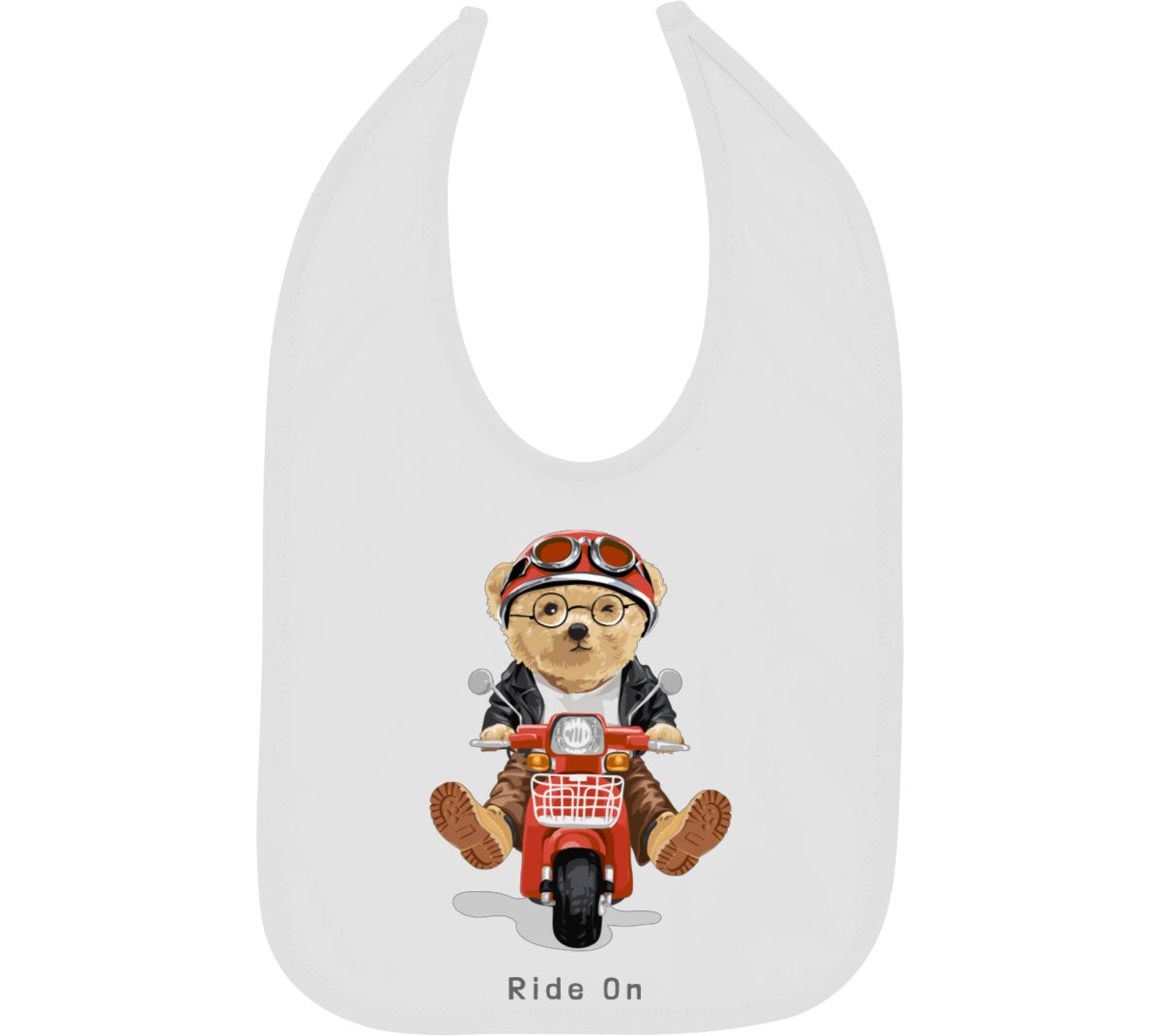 Teddy Bear Ride On Baby Bib