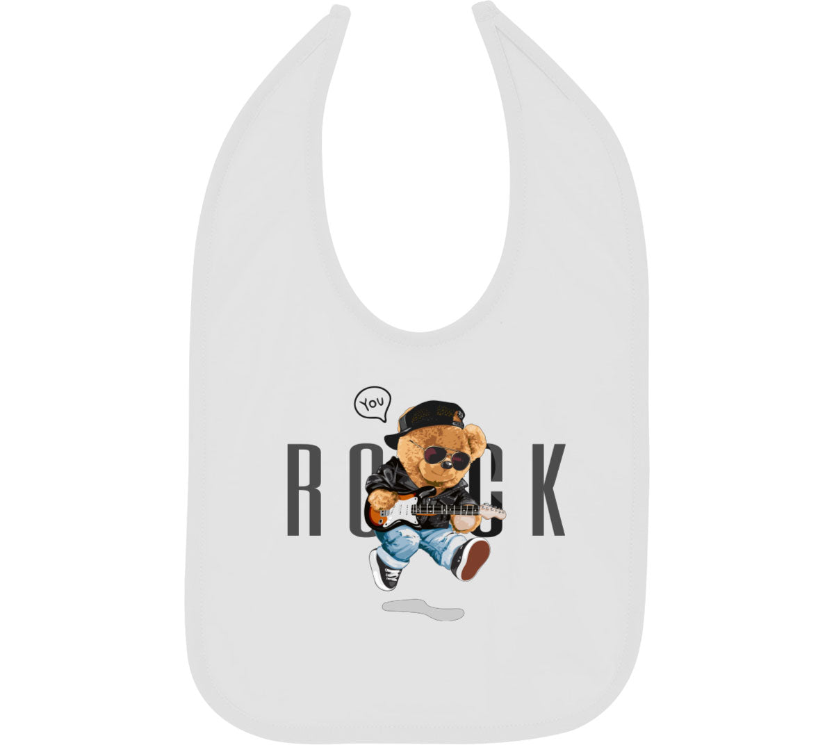 Teddy Bear Rock Baby Bib