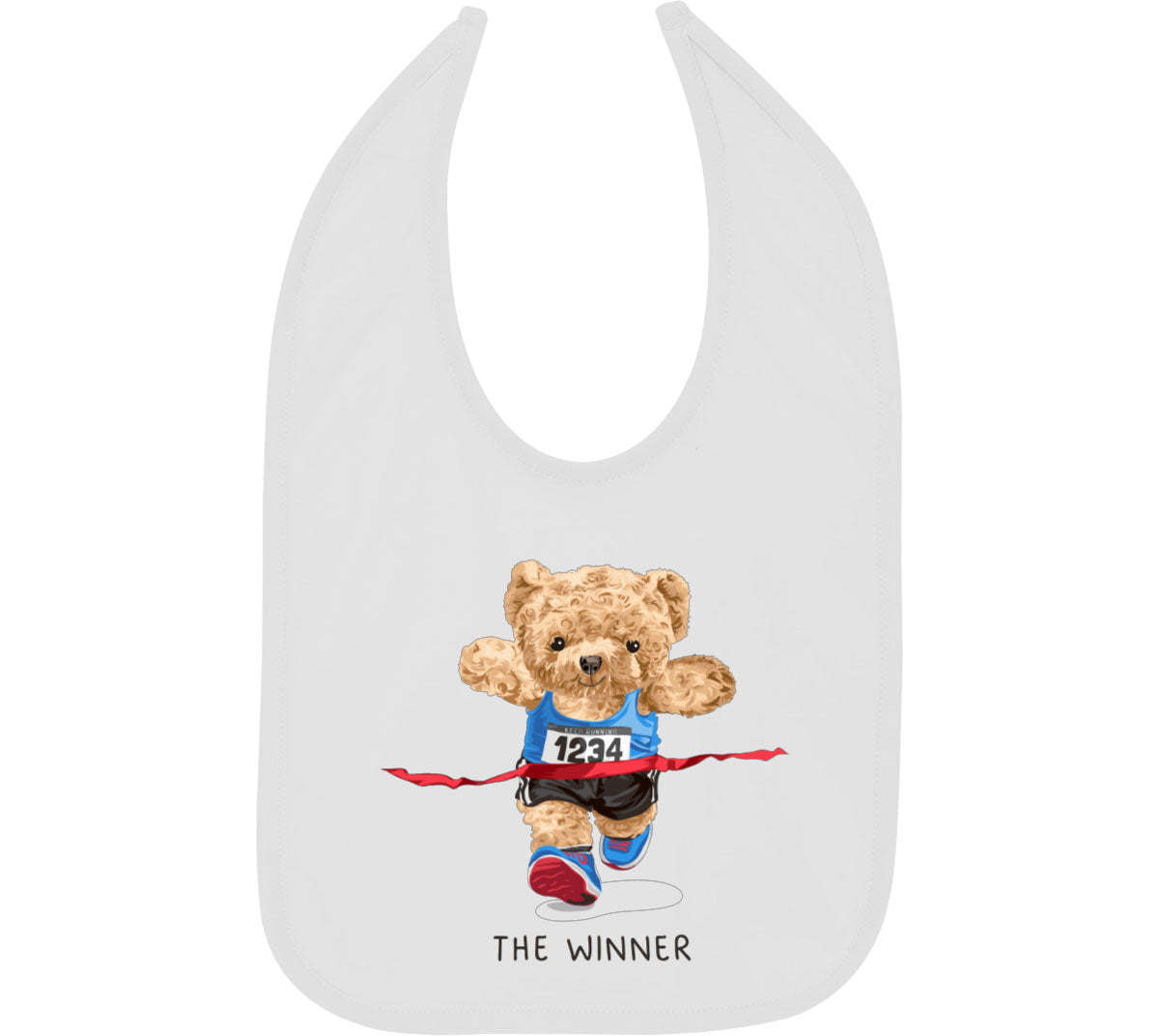 Teddy Bear Runner Baby Bib