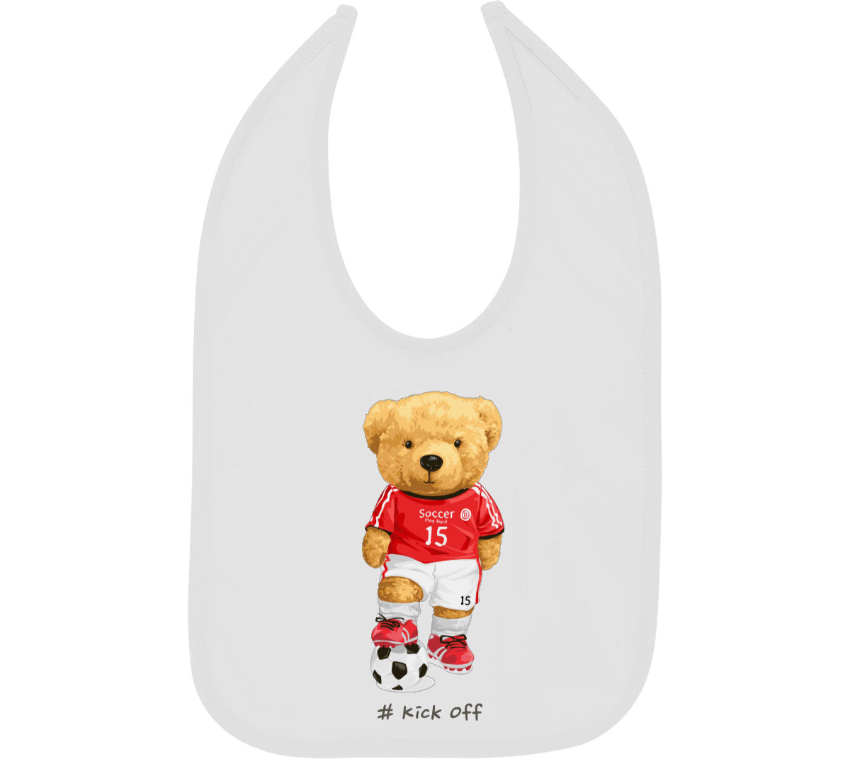 Teddy Bear Soccer Baby Bib