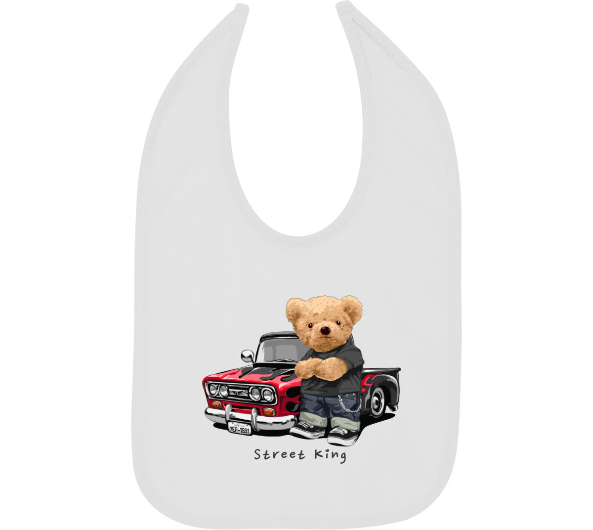 Teddy Bear Street King Baby Bib