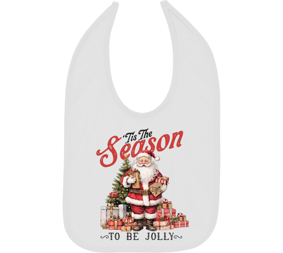 Tis The Season To Be Jolly Christmas Baby Bib