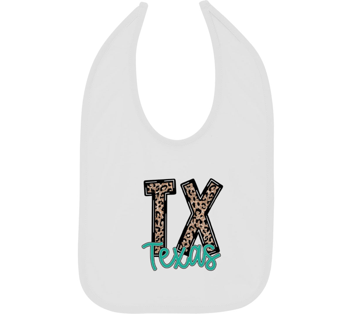 Texas State Abbreviation Baby Bib