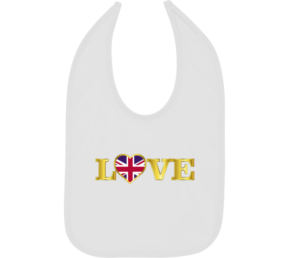 United Kingdom Love Baby Bib