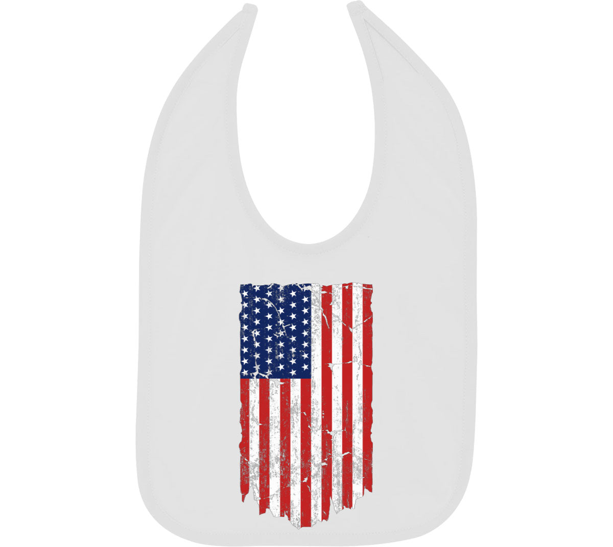 Distressed USA American Flag Baby Bib