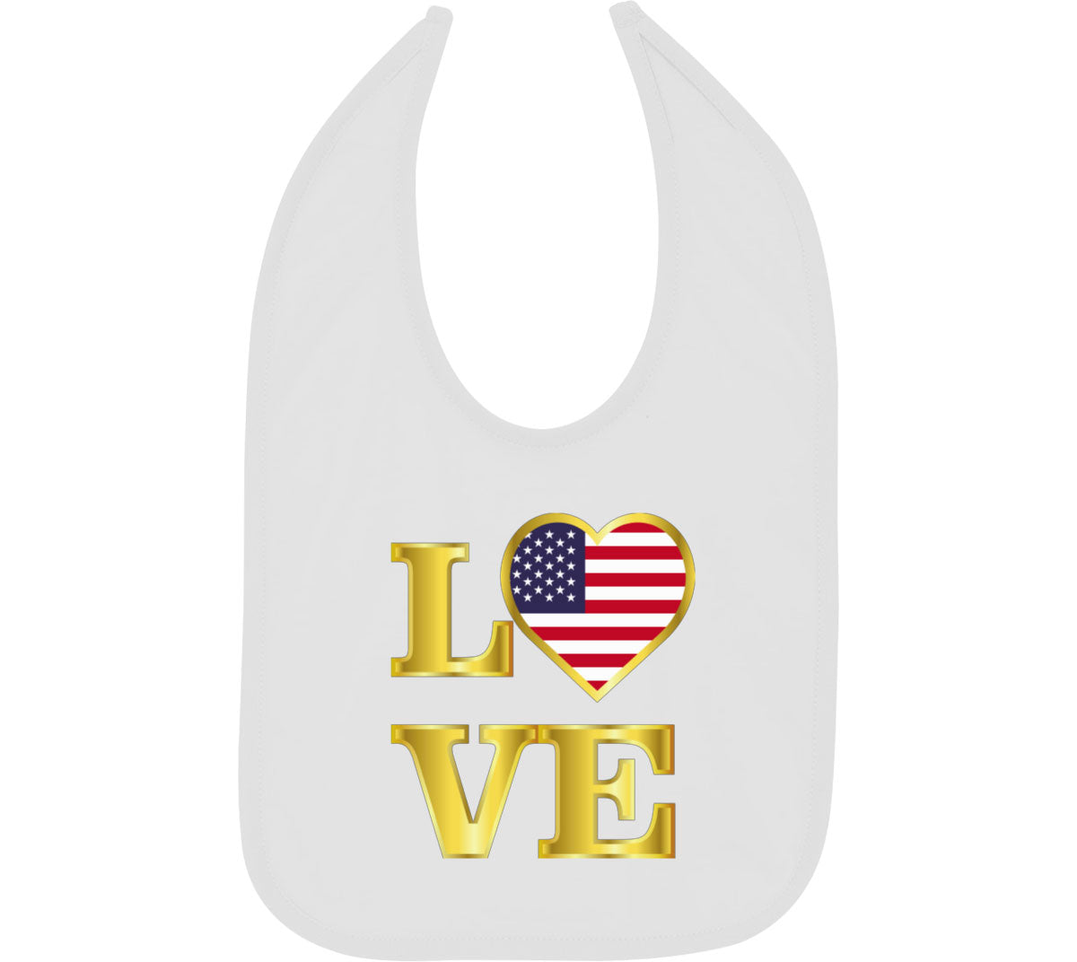 USA Love Baby Bib