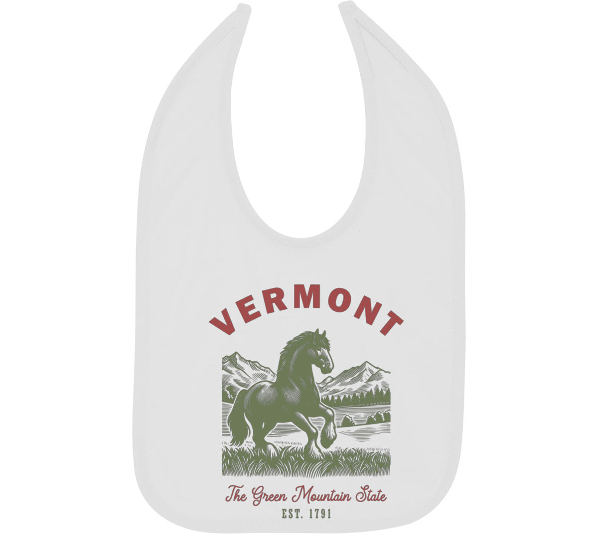 Vermont State Vintage Baby Bib