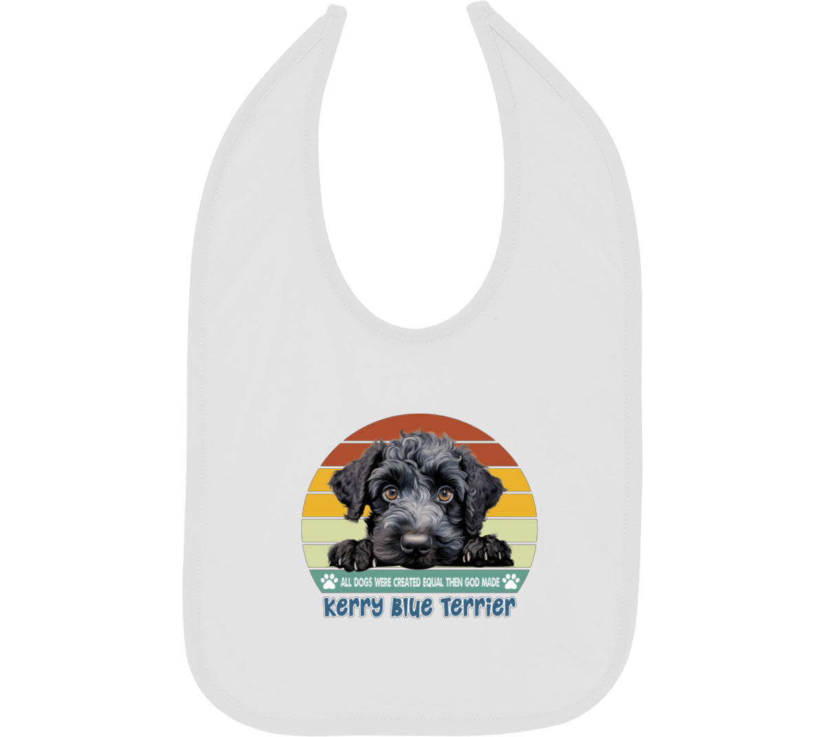 All Dogs Were Created Equal Kerry Blue Terrier Baby Bib