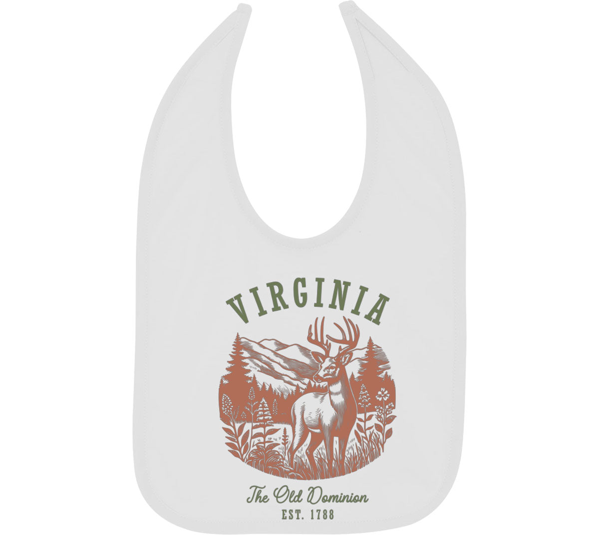 Virginia State Vintage Baby Bib