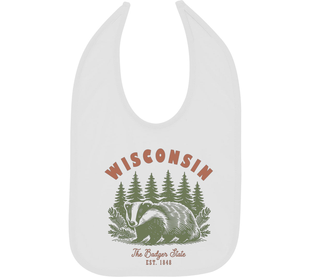 Wisconsin State Vintage Baby Bib
