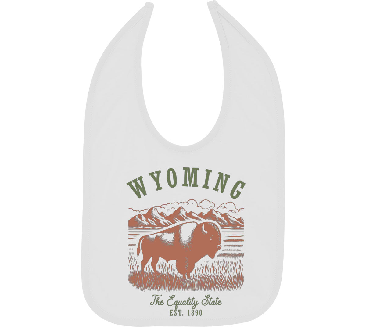 Wyoming State Vintage Baby Bib