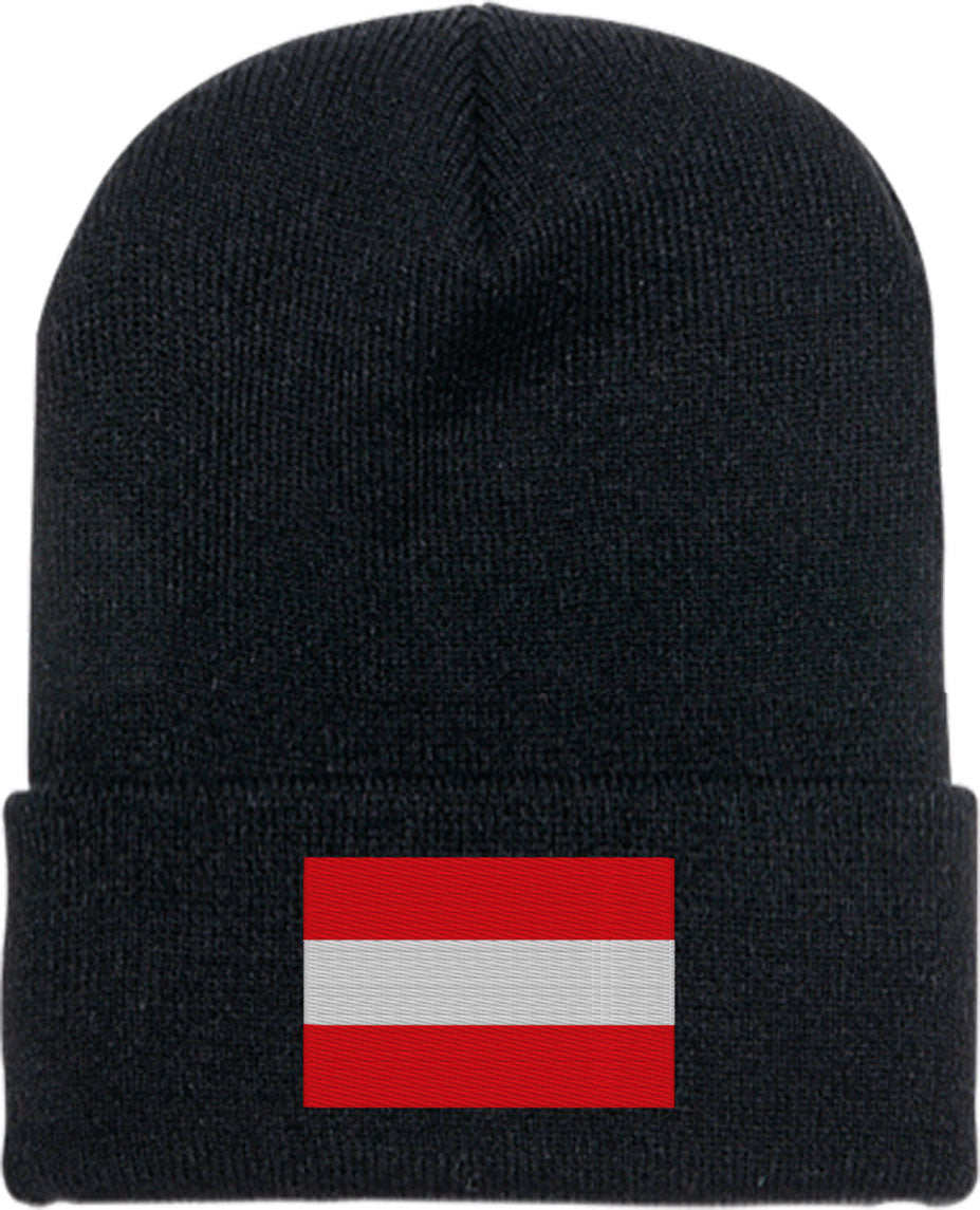 Austria Flag Knit Beanie