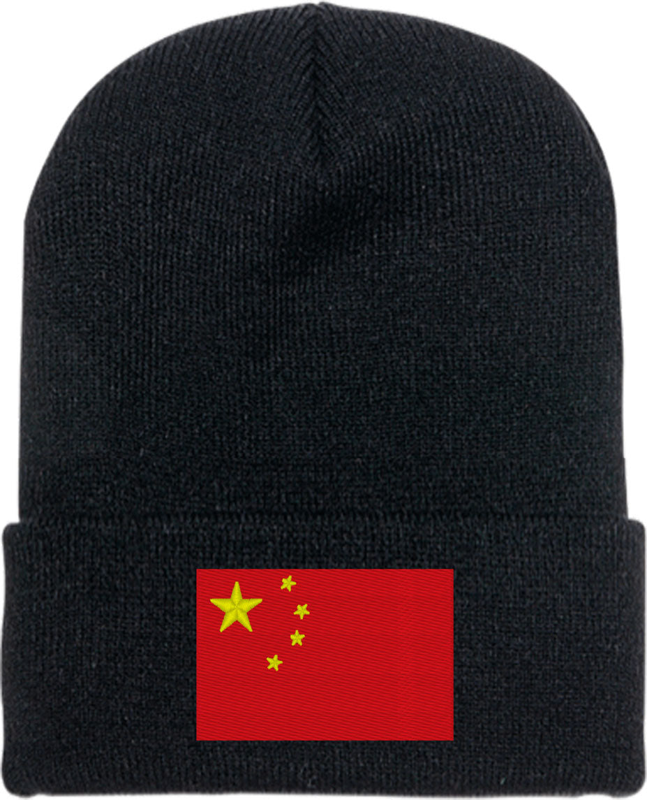 China Flag Knit Beanie