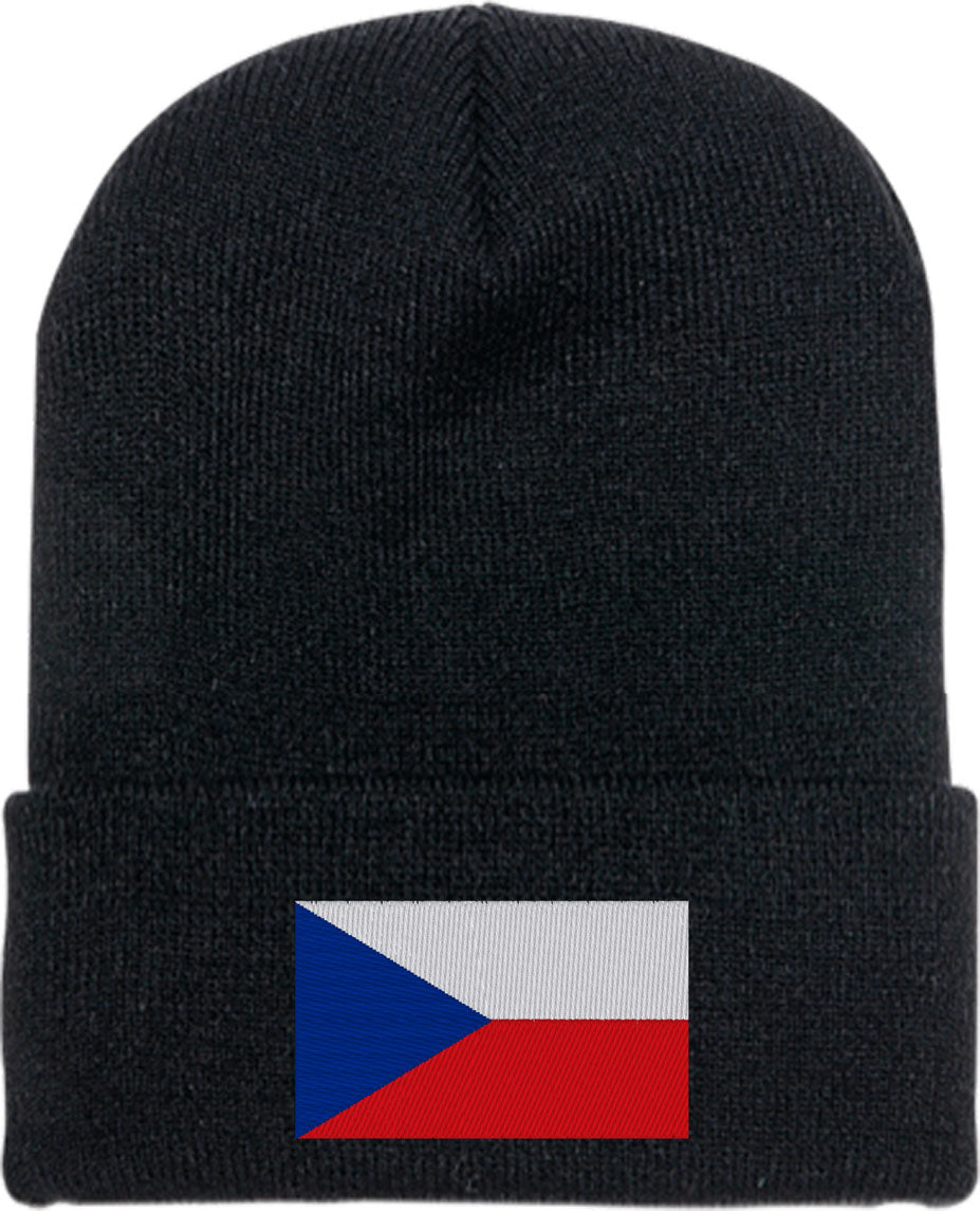 Czechia Flag Knit Beanie