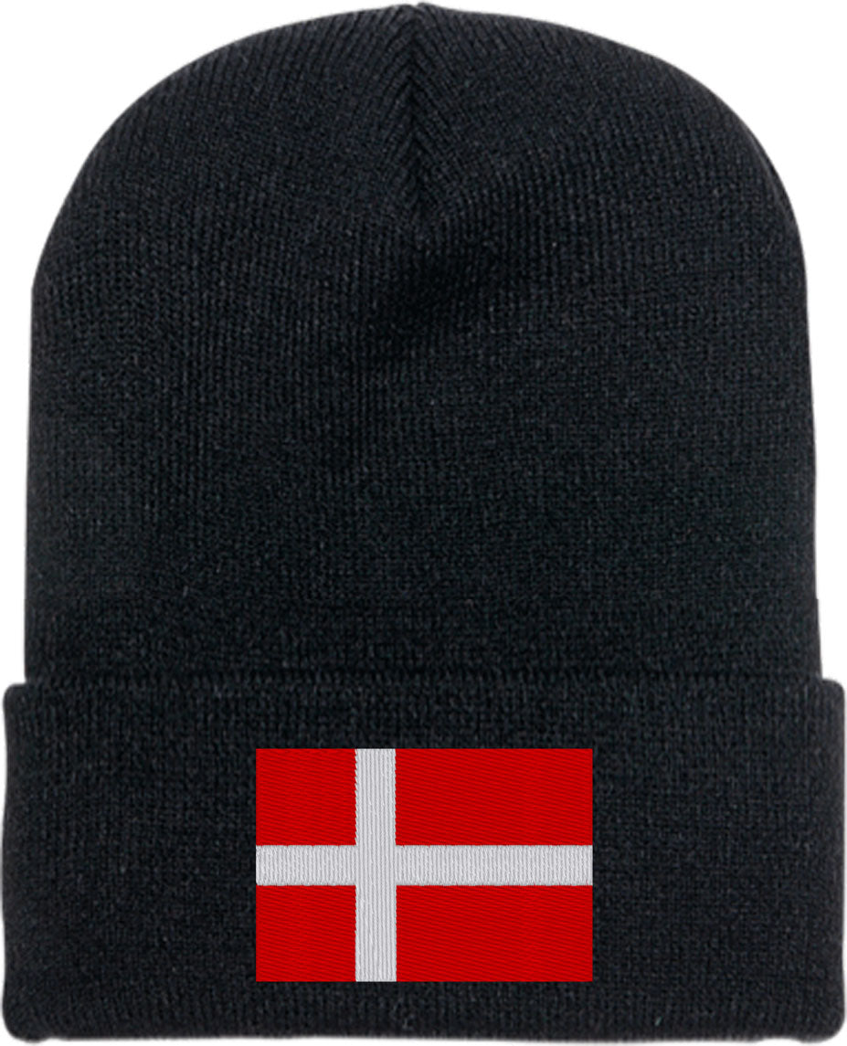 Denmark Flag Knit Beanie