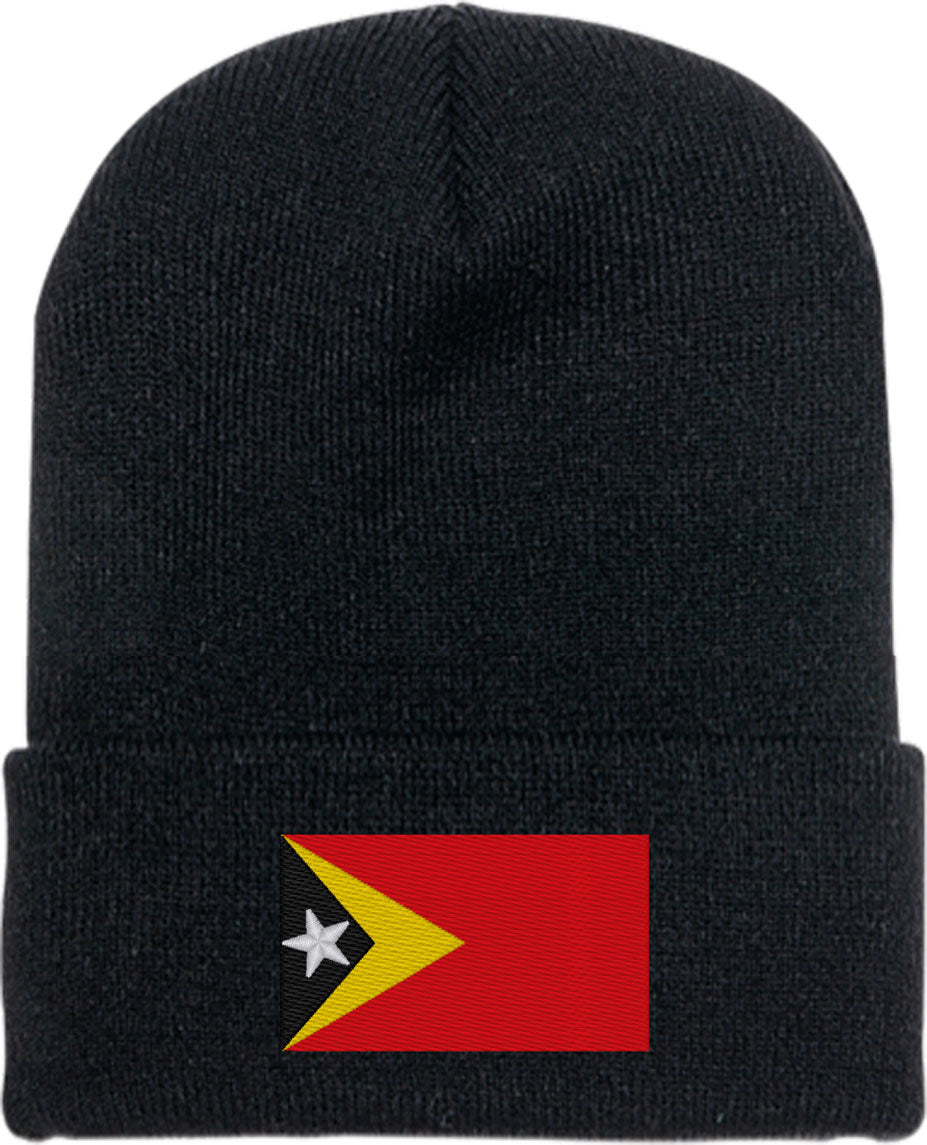 East Timor Flag Knit Beanie