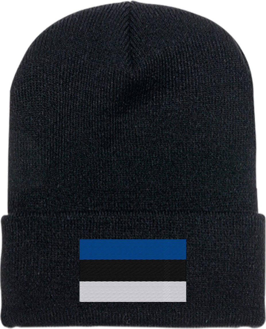 Estonia Flag Knit Beanie