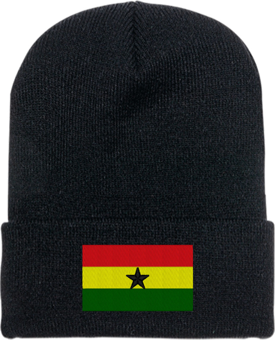 Ghana Flag Knit Beanie