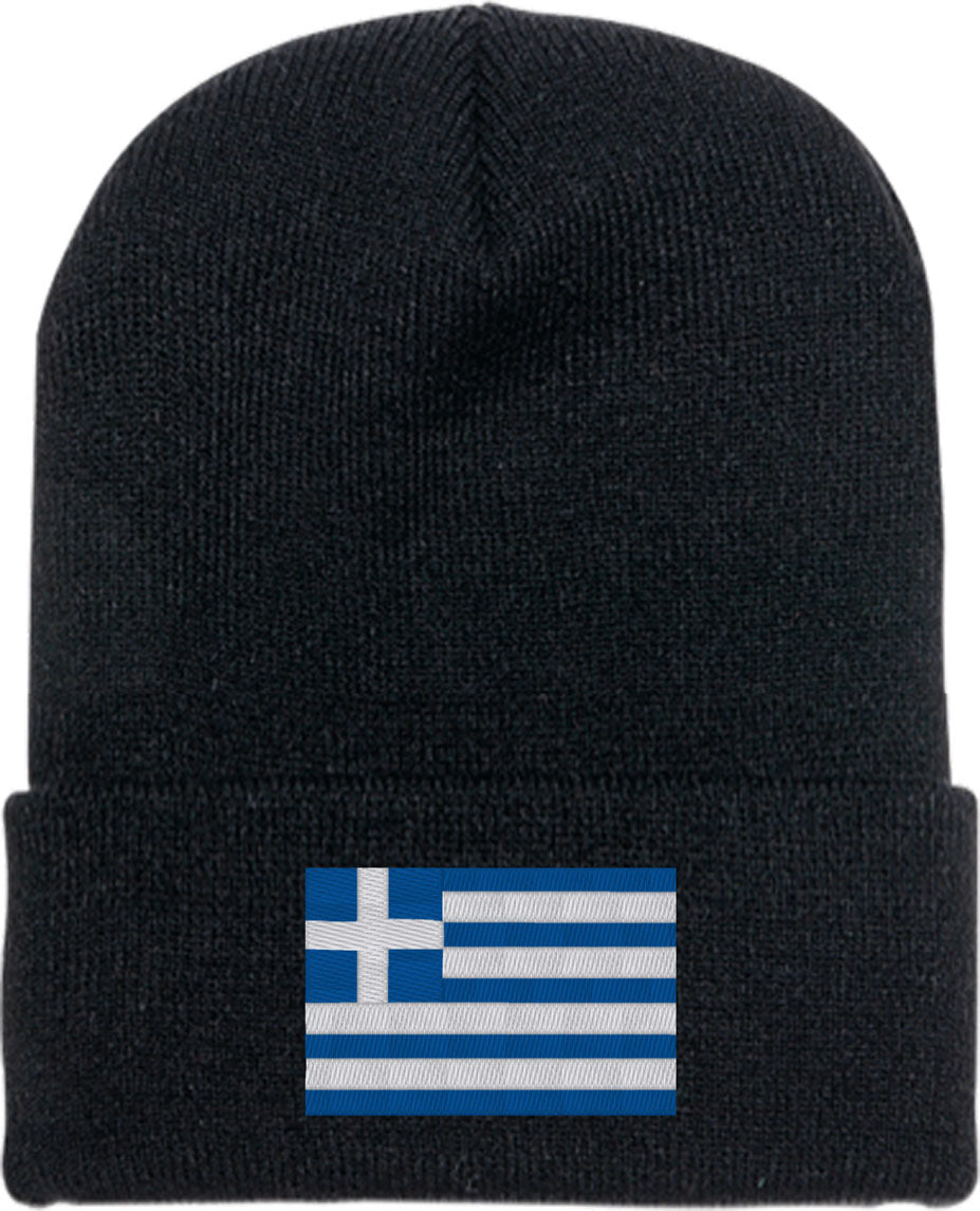 Greece Flag Knit Beanie