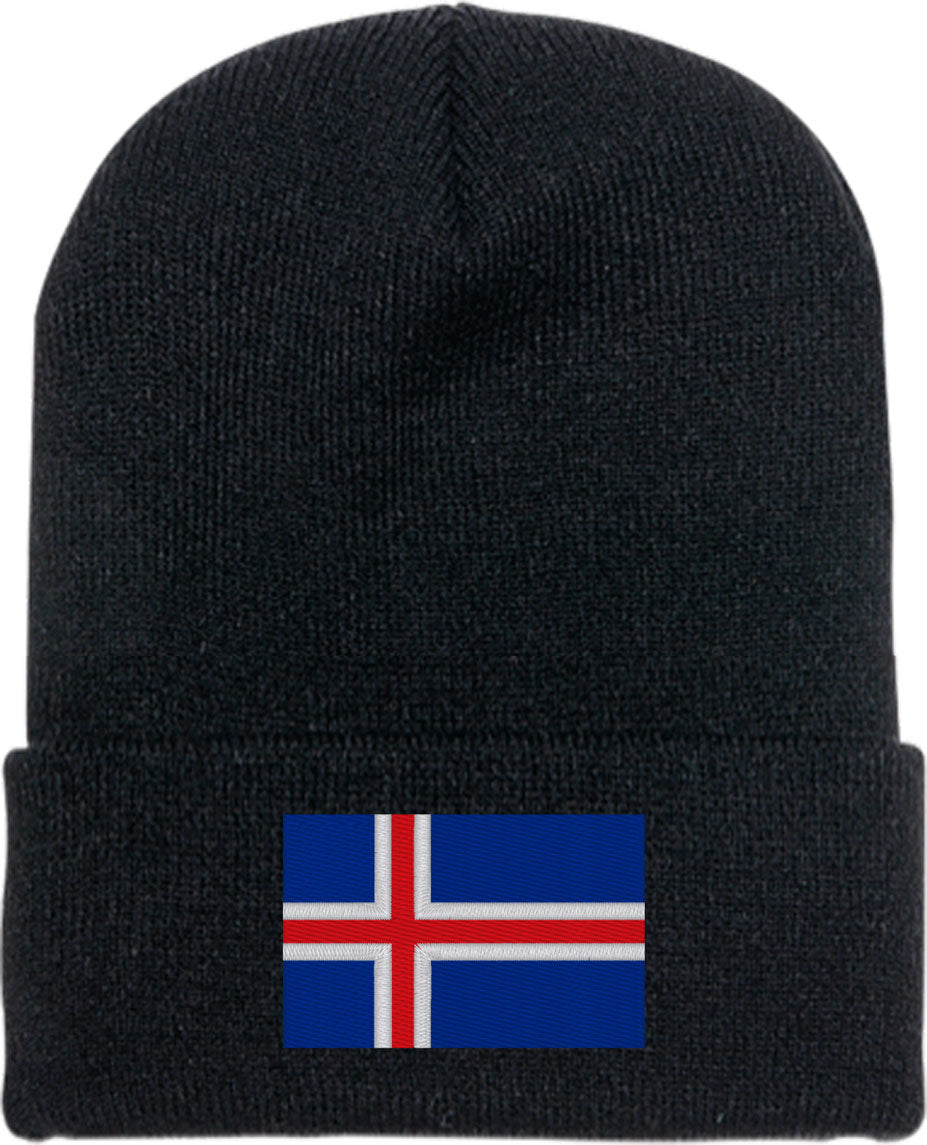 Iceland Flag Knit Beanie