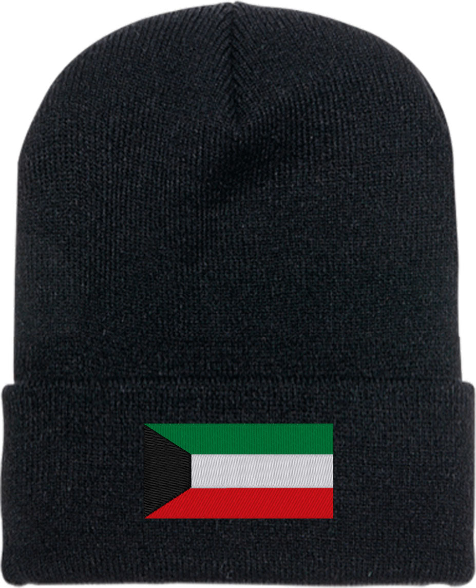 Kuwait Flag Knit Beanie