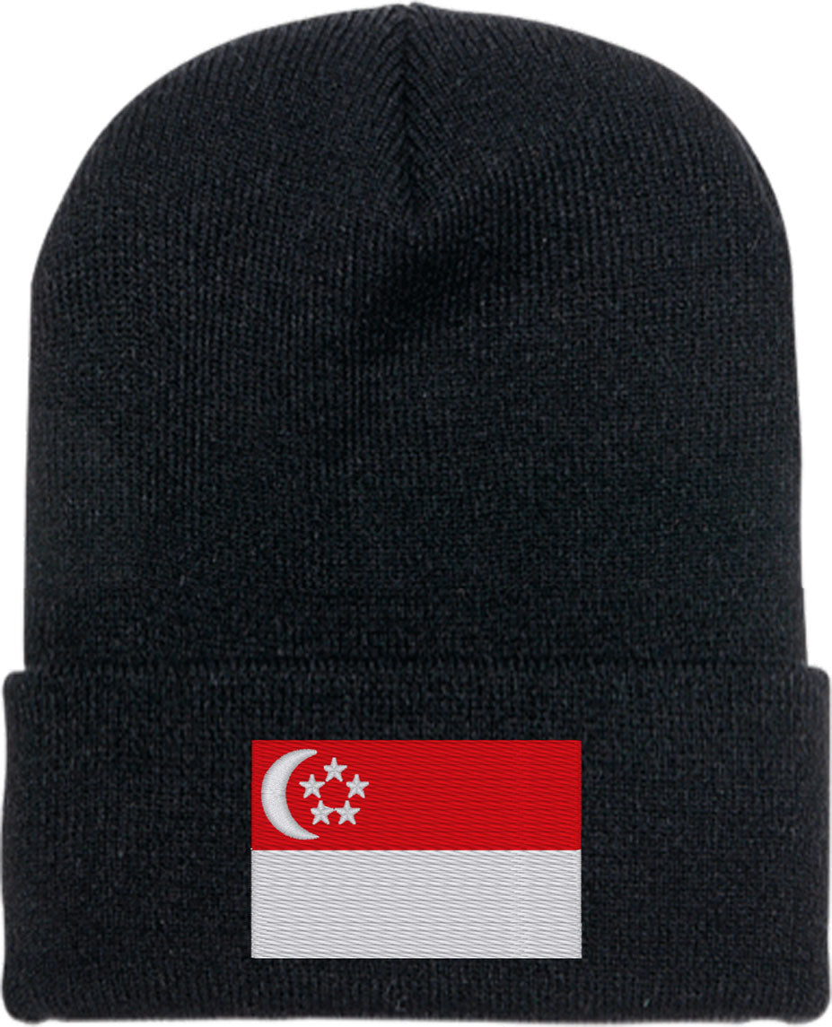Singapore Flag Knit Beanie