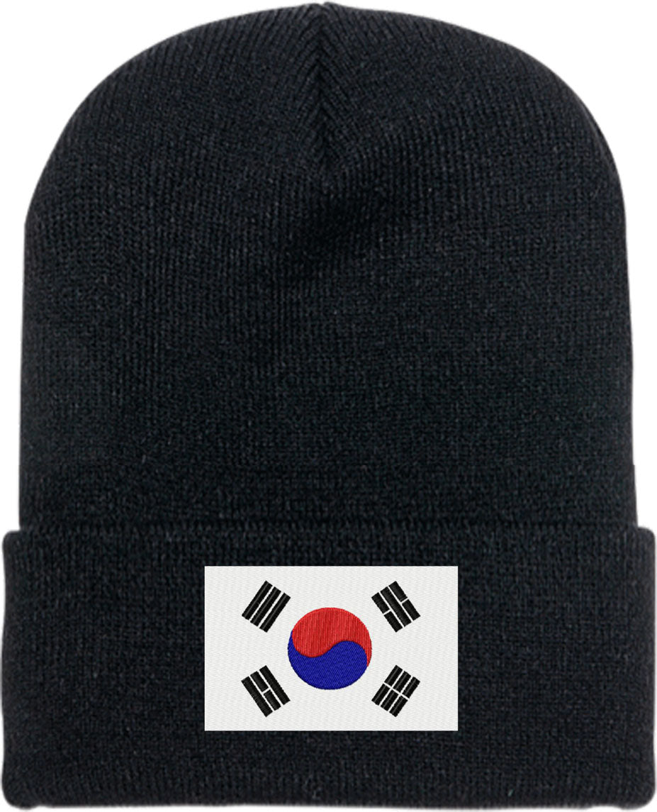 South Korea Flag Knit Beanie