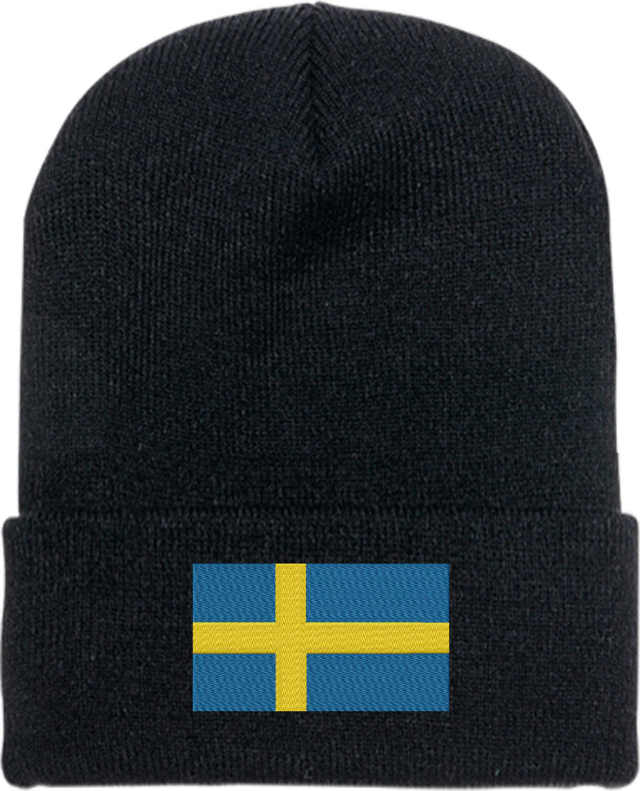 Sweden Flag Knit Beanie