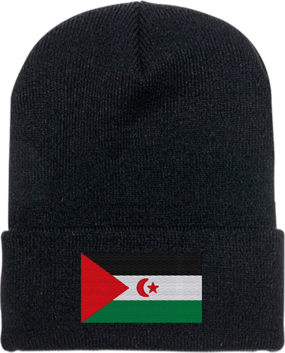 Western Sahara Flag Knit Beanie