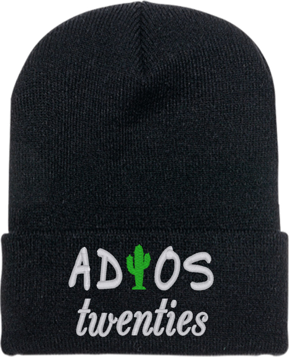 Adios Twenties 30th Birthday Knit Beanie