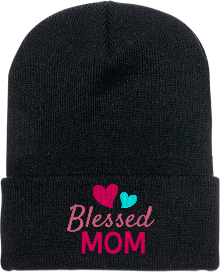 Blessed Mom Mother's Day Knit Beanie