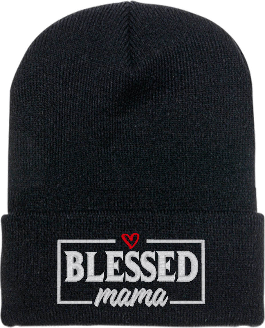 Blessed Mama Mother's Day Knit Beanie